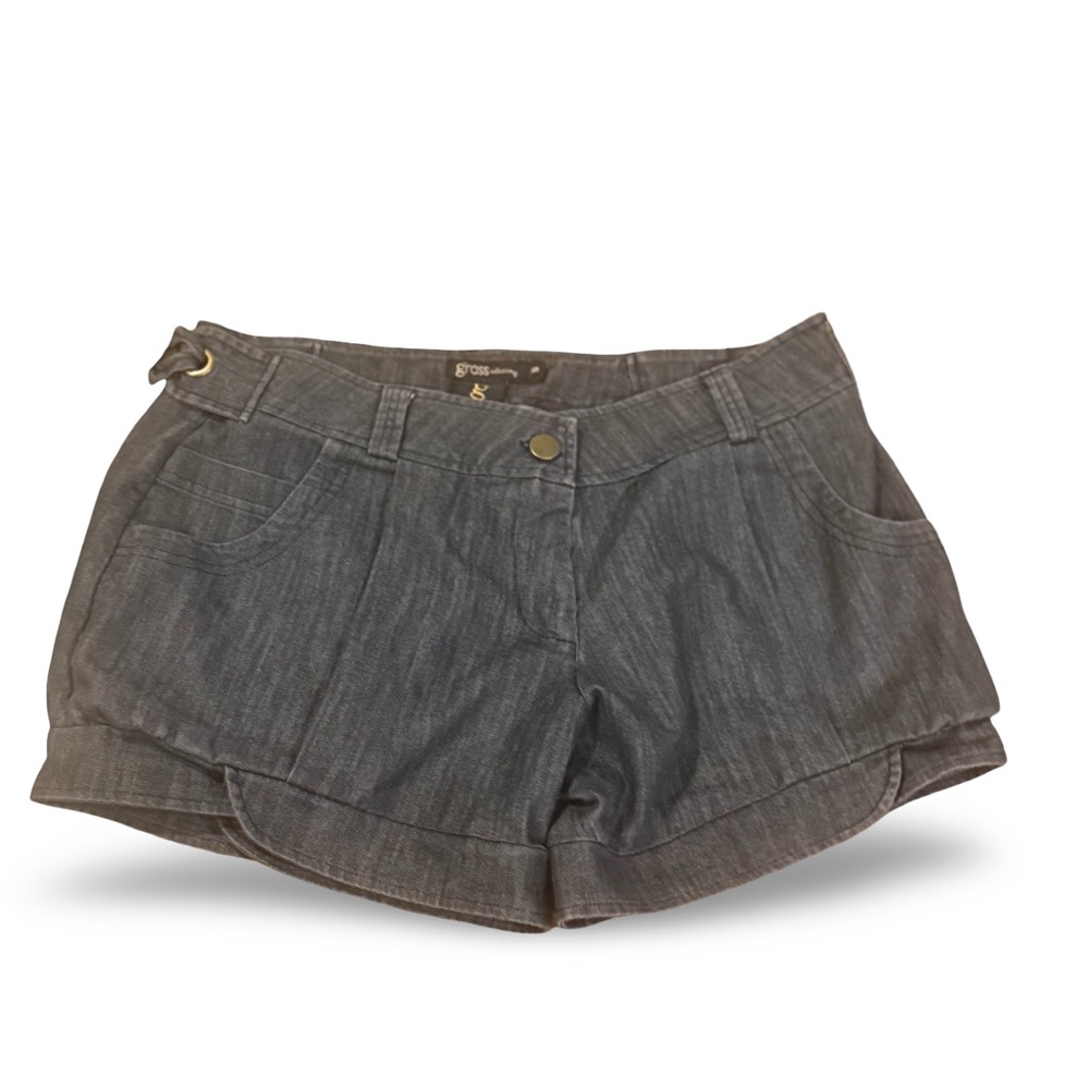 Grass Collection Dark Gray Jean Shorts